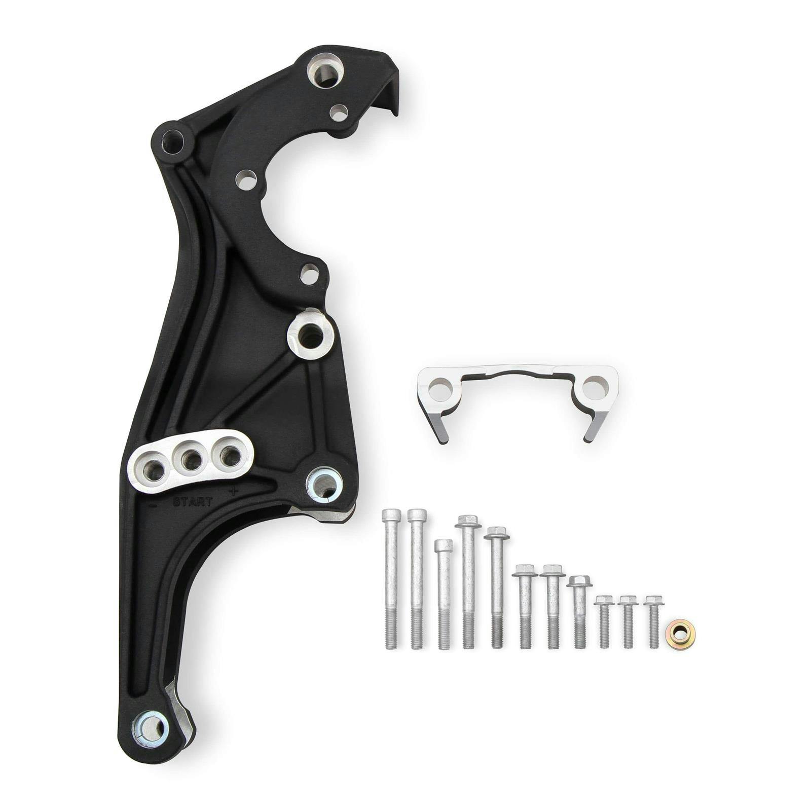 Holley 20-155BK Low LS Accessory Bracket Driver's P/S, Alt, Black