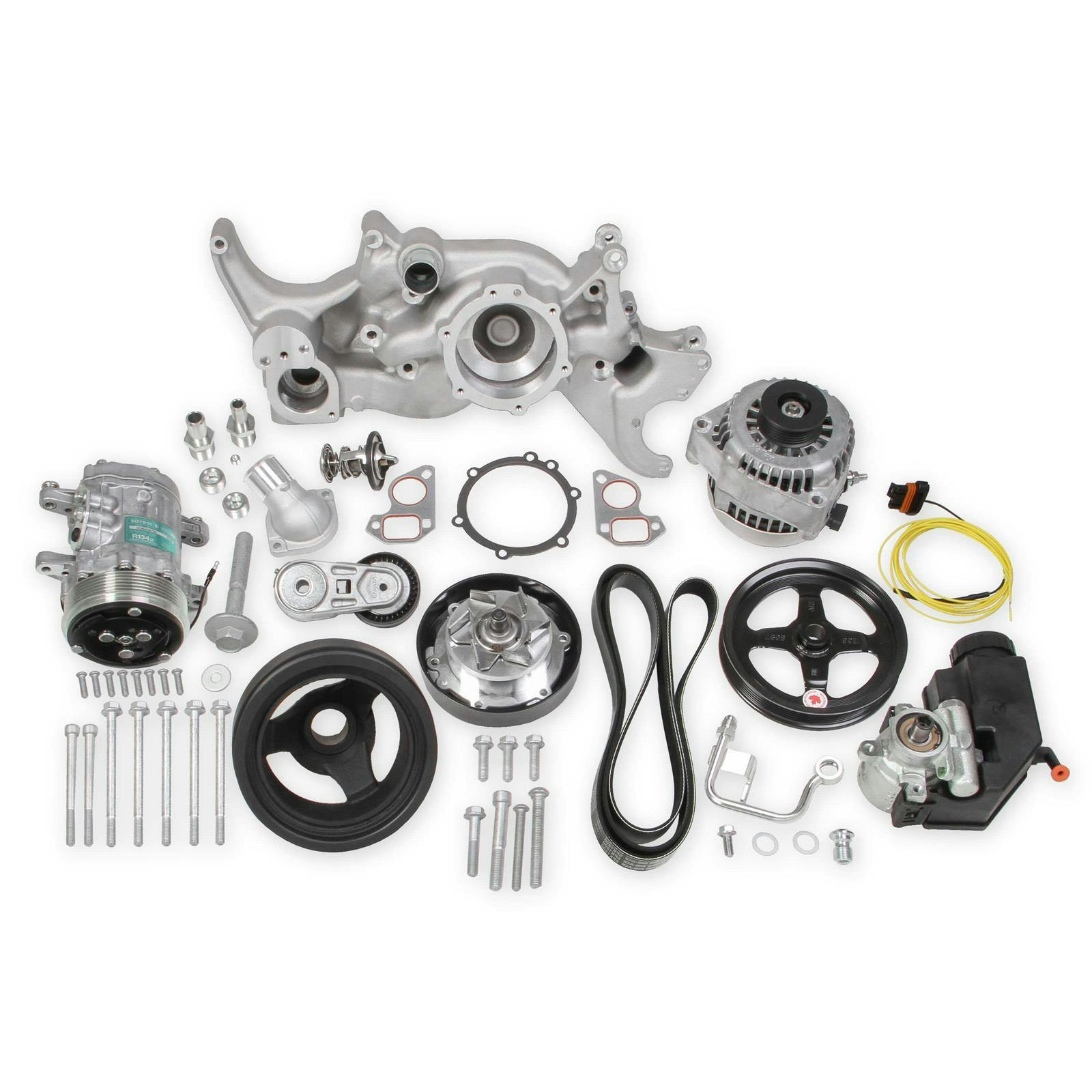 Holley 20-185 Mid-Mount Complete Accessory System, LS Engine