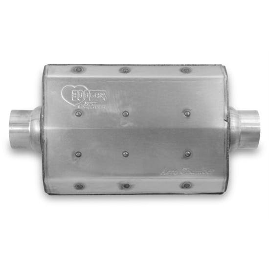 Hooker 21506HKR Aero Chamber Muffler, Single 3 Inch Offset Inlet