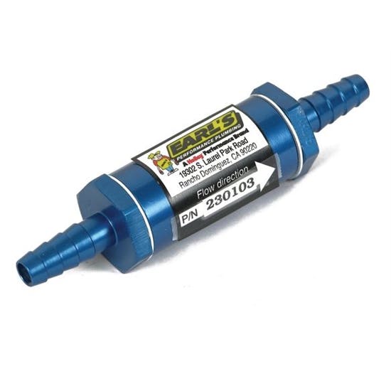 Earls 230103ERL Fuel Filter Sintered Bronze Elements, Blue Anodized