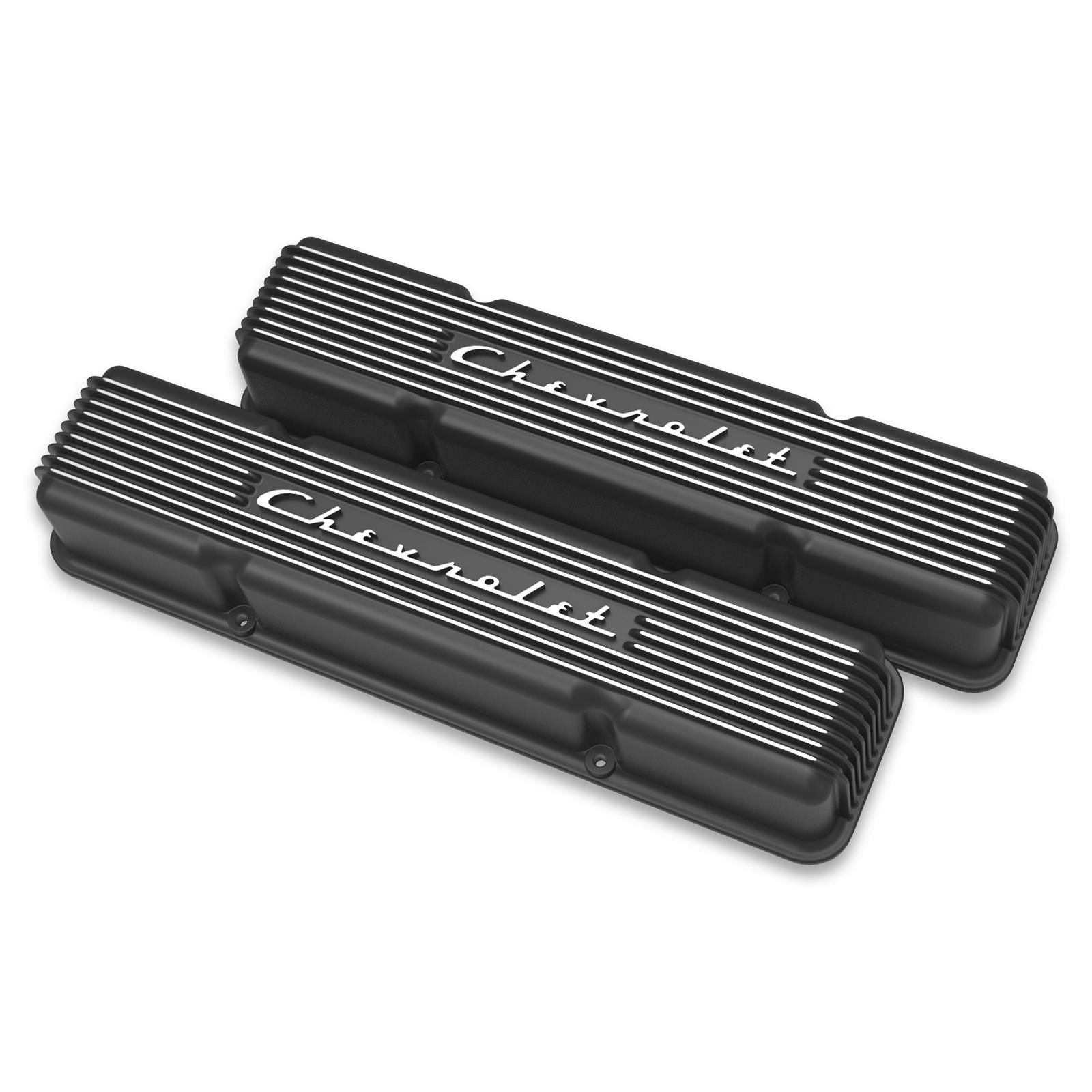 Holley 241-108 GM Licensed Vintage Series Valve Covers Black