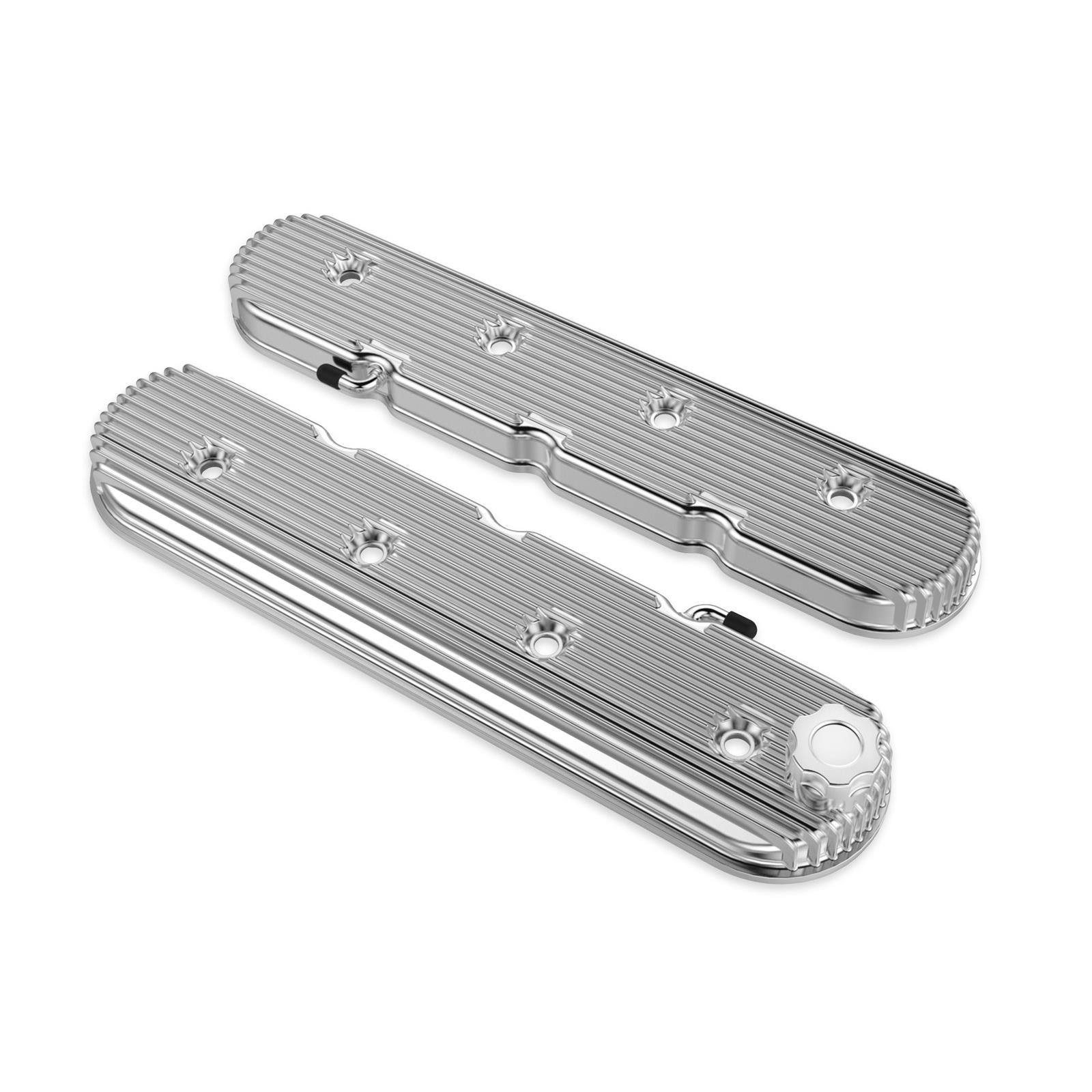 Holley 241-131 Vintage Series Finned LS Valve Covers, Polished