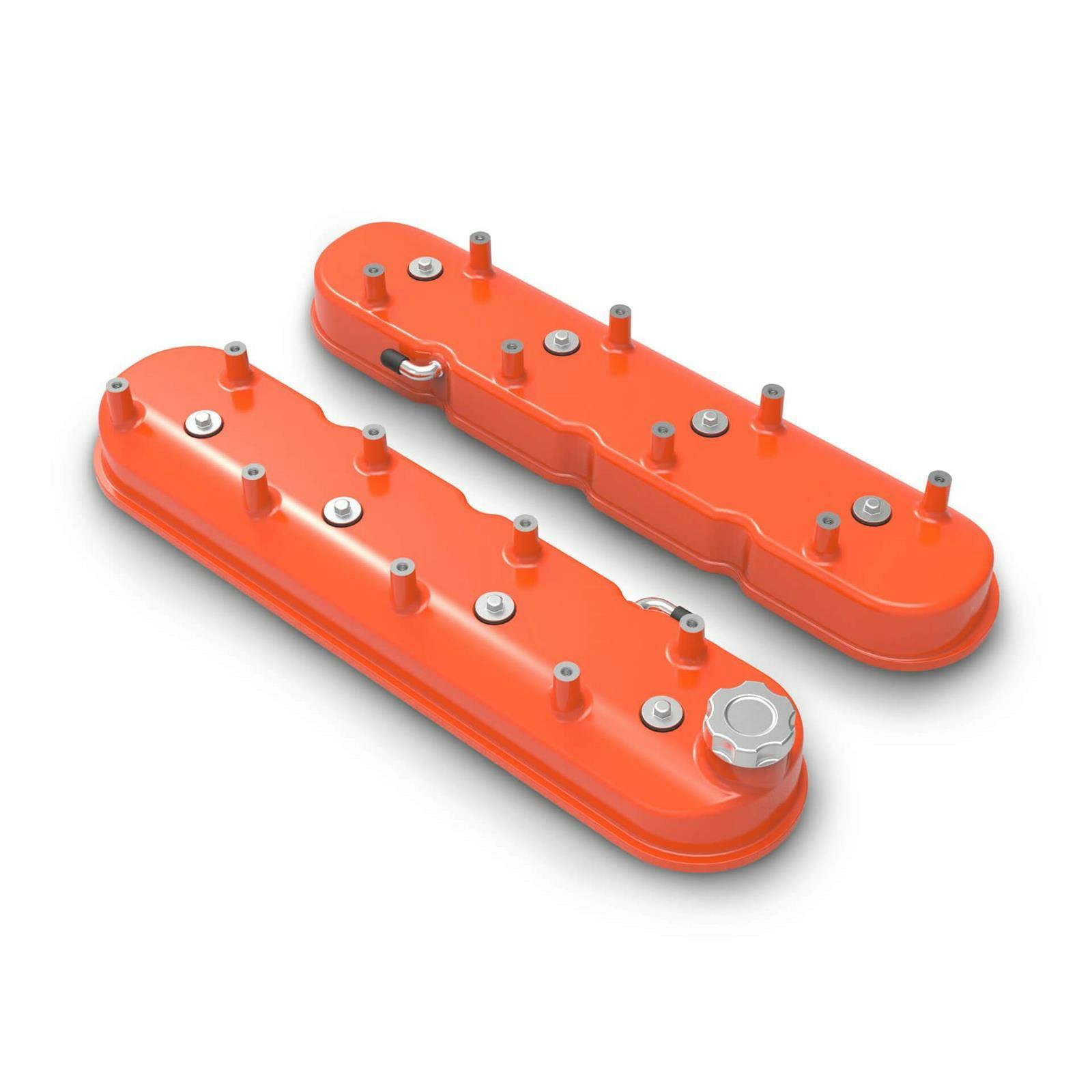 Holley 241-164 Tall LS Valve Covers, Factory Orange