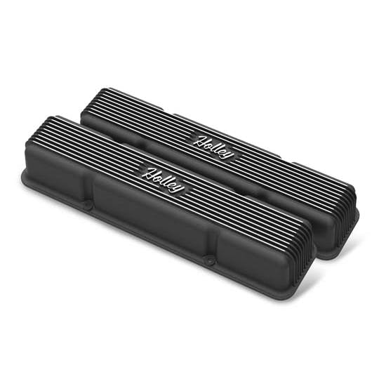 Holley 241-245 1958-1986 SBC Valve Covers w/o Emission Port, Black