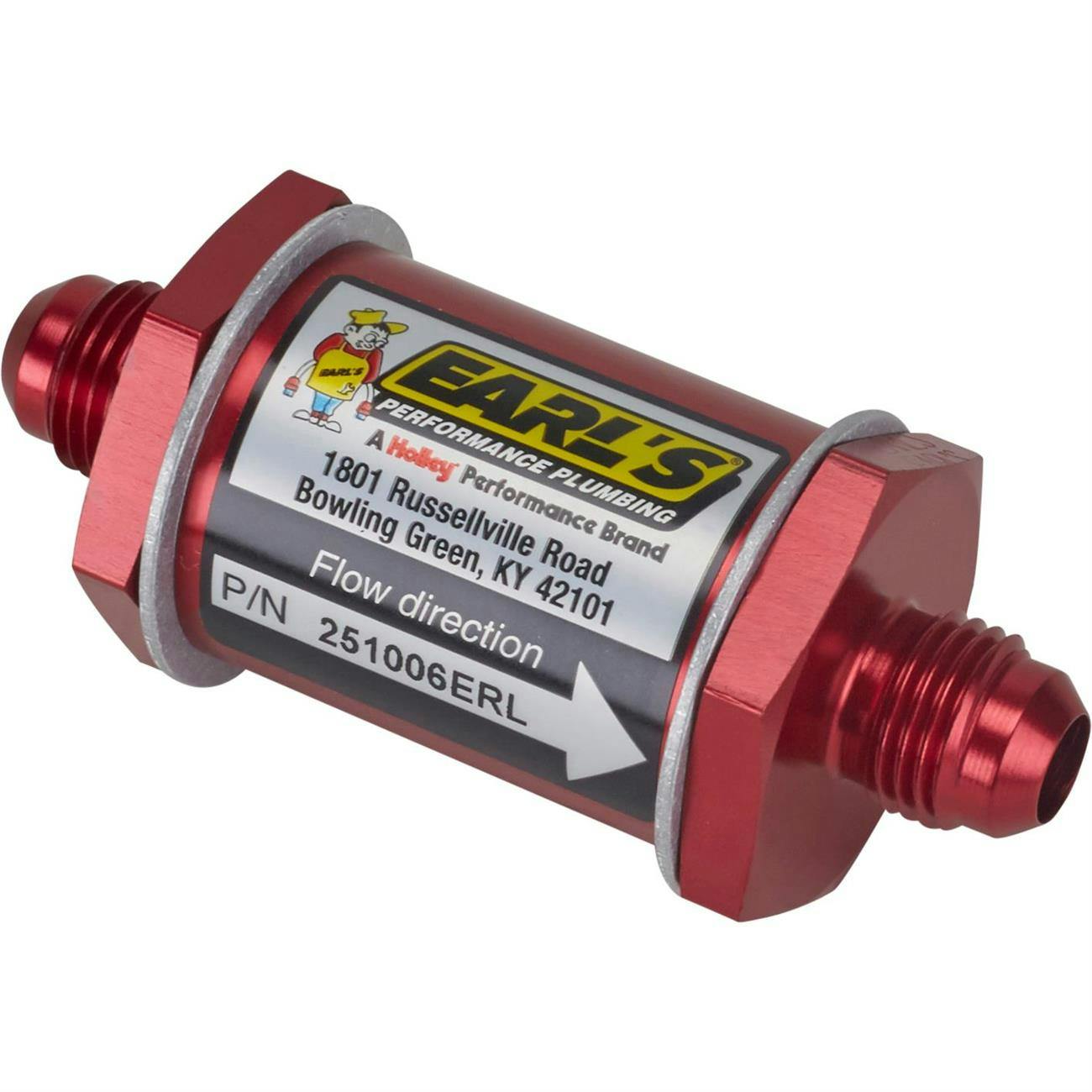 Earls 251006ERL Check Valve Flapper Style, Reinforced Viton -6 AN