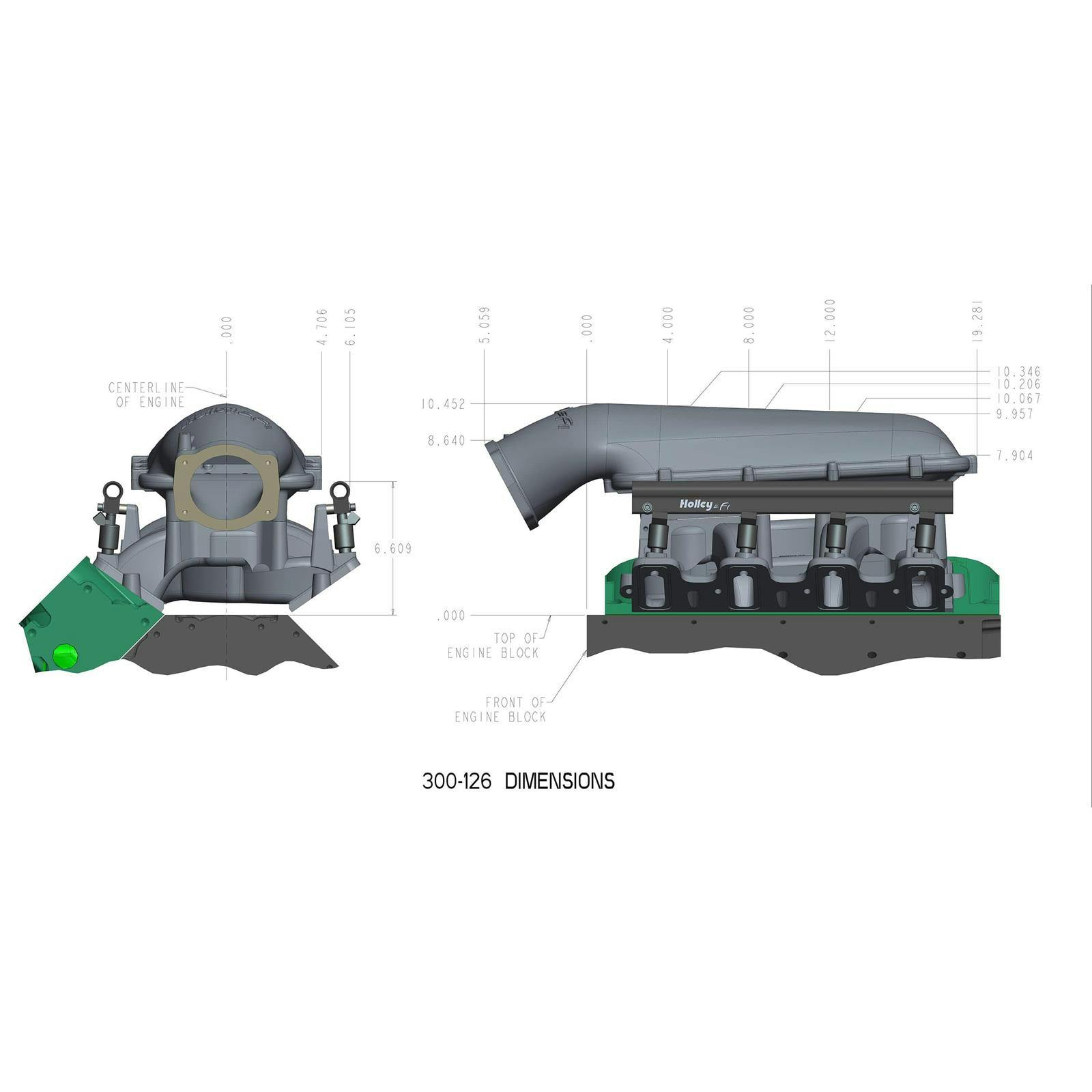 Holley 300-135BK Mid-Rise Intake, GM LS3/L92 W/ 92MM Top, Black