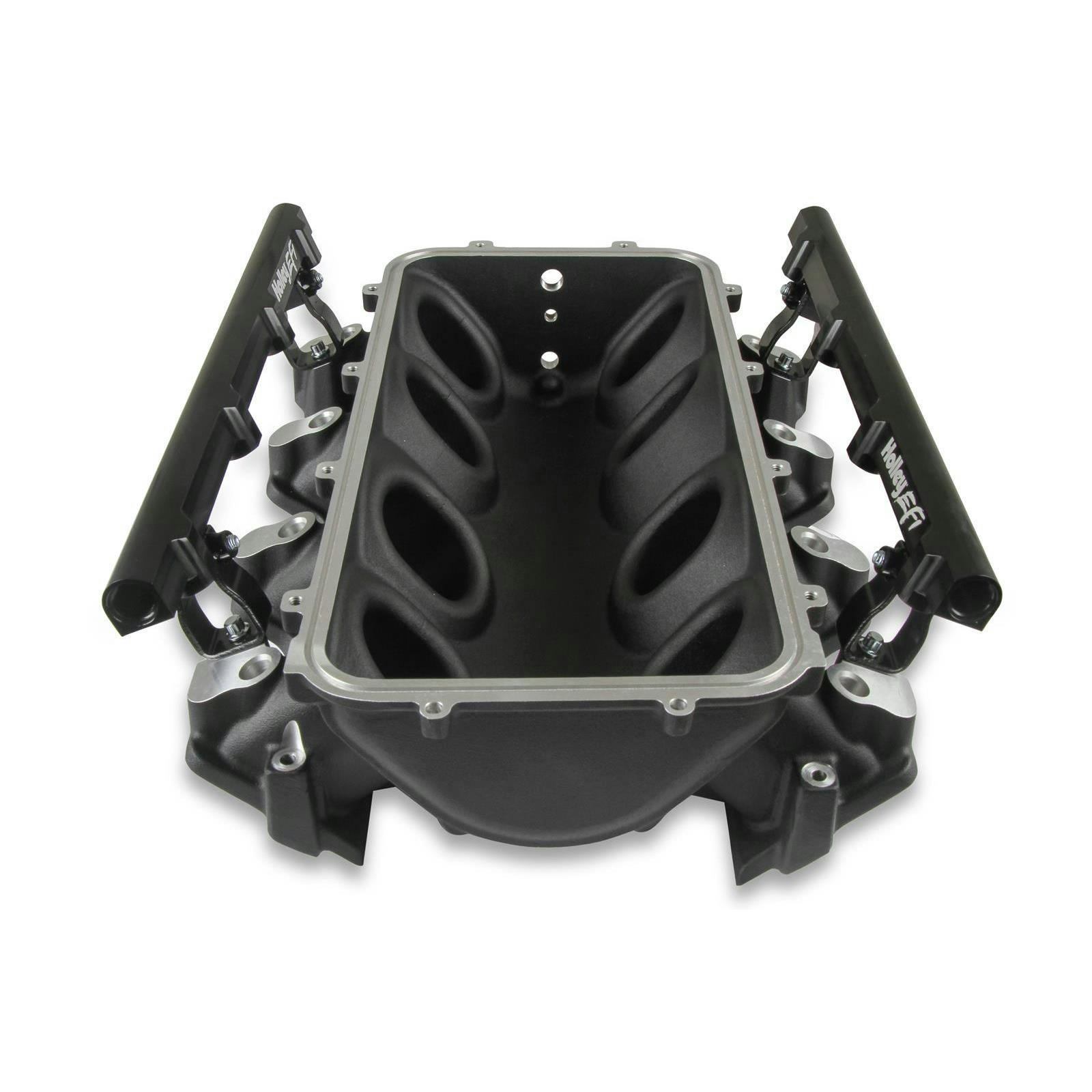 Holley 300-670BK LS3 Manifold, Top-Feed, Rails, Single Inj, Black