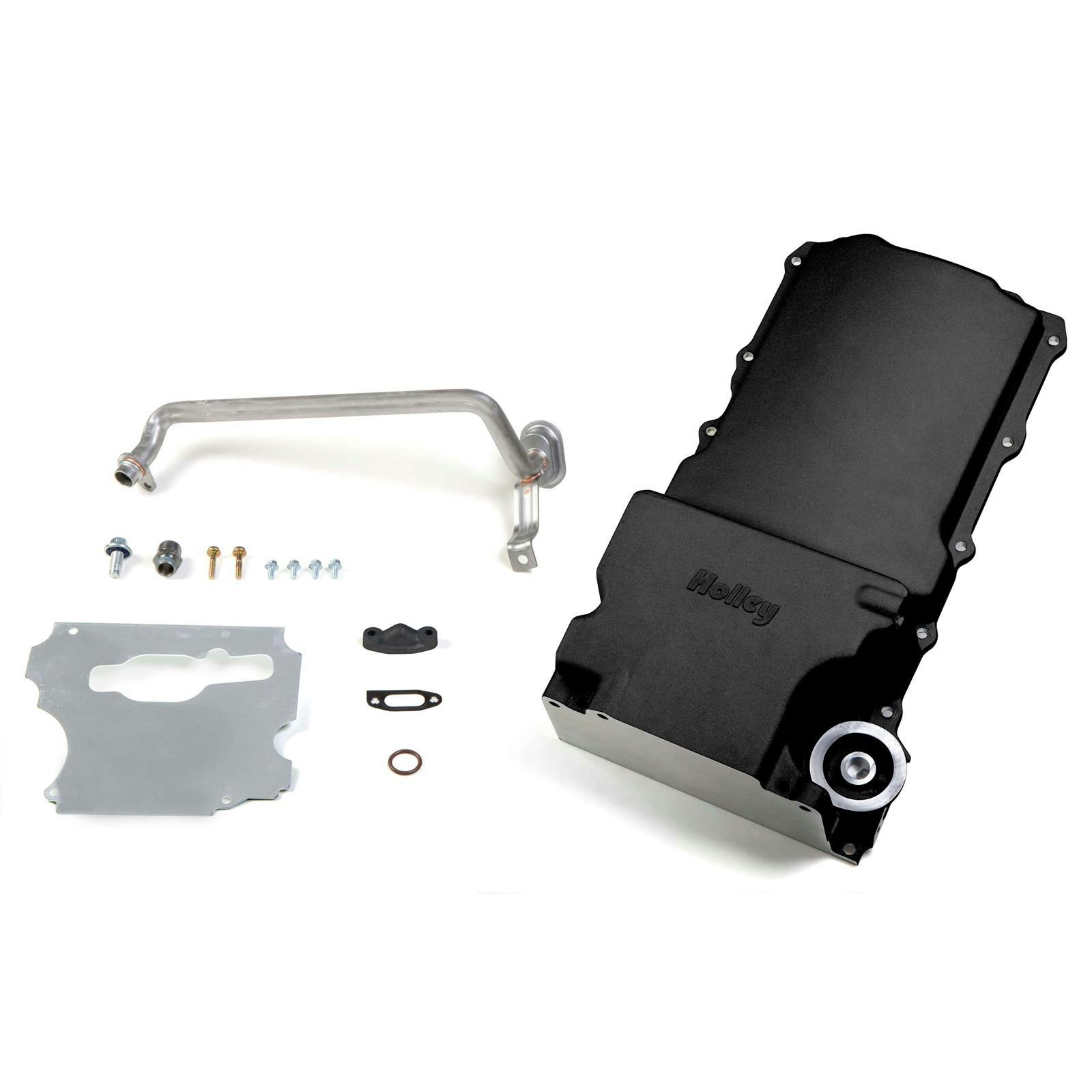 Holley 302-1BK LS Swap Retro-Fit Oil Pan, Black,55-87 GM Chassis