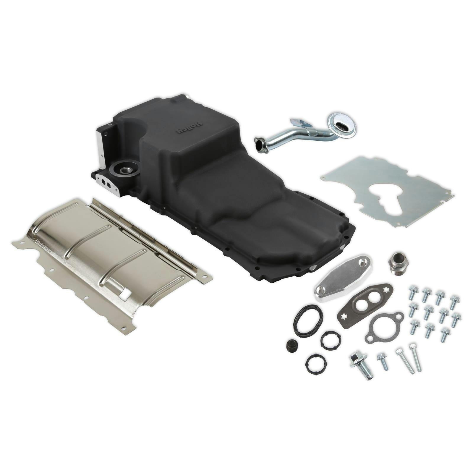 Holley 302-20BK GM Gen V LT Swap Oil Pan, Black, Turbo Oil/PVC