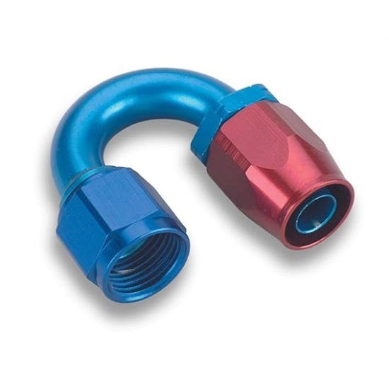 Earls 318006ERL Auto Fit Female Hose End, 180 Degree, -6 AN to -6 AN