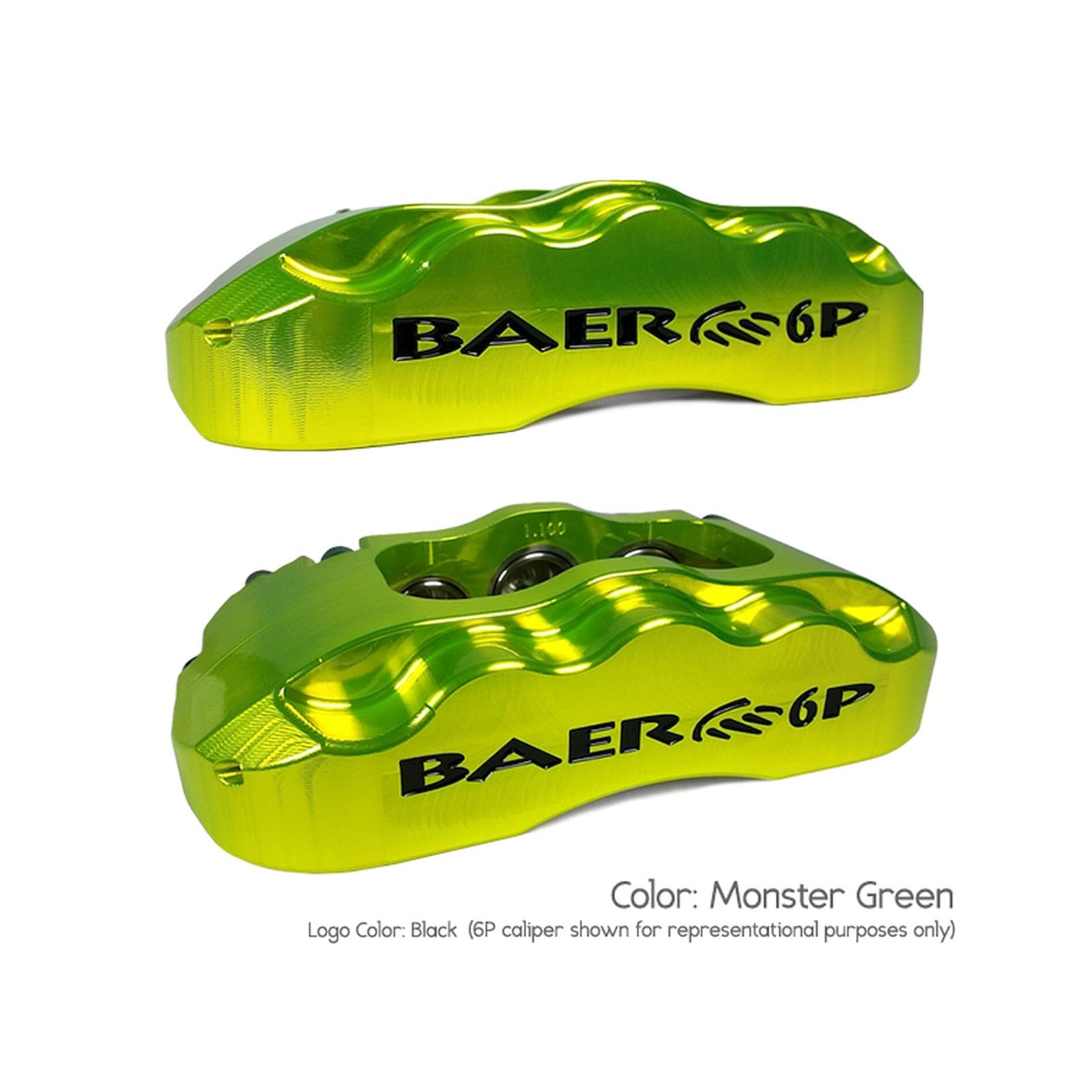 Baer Brakes 4261652MG 11" SS4 Front Brake Kit Monster Green SDZ