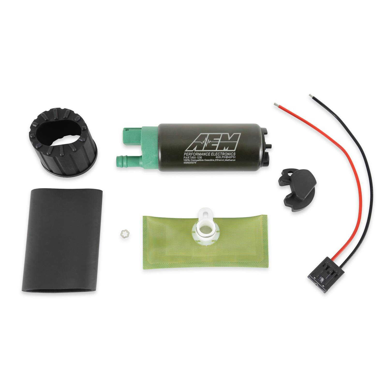 AEM Electronics 400LPH Fuel Pump Kit, E-85, Double Barb