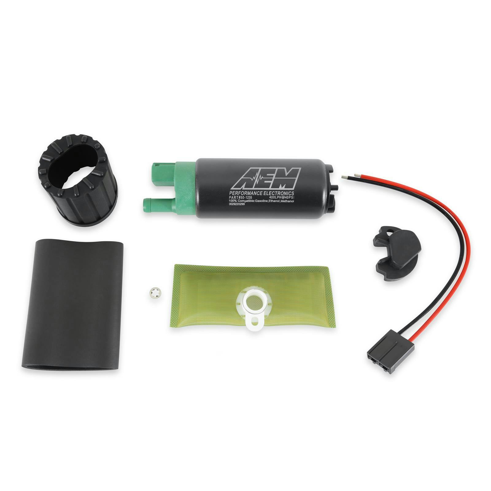 AEM Electronics 400LPH Fuel Pump Kit, E-85, Single Barb