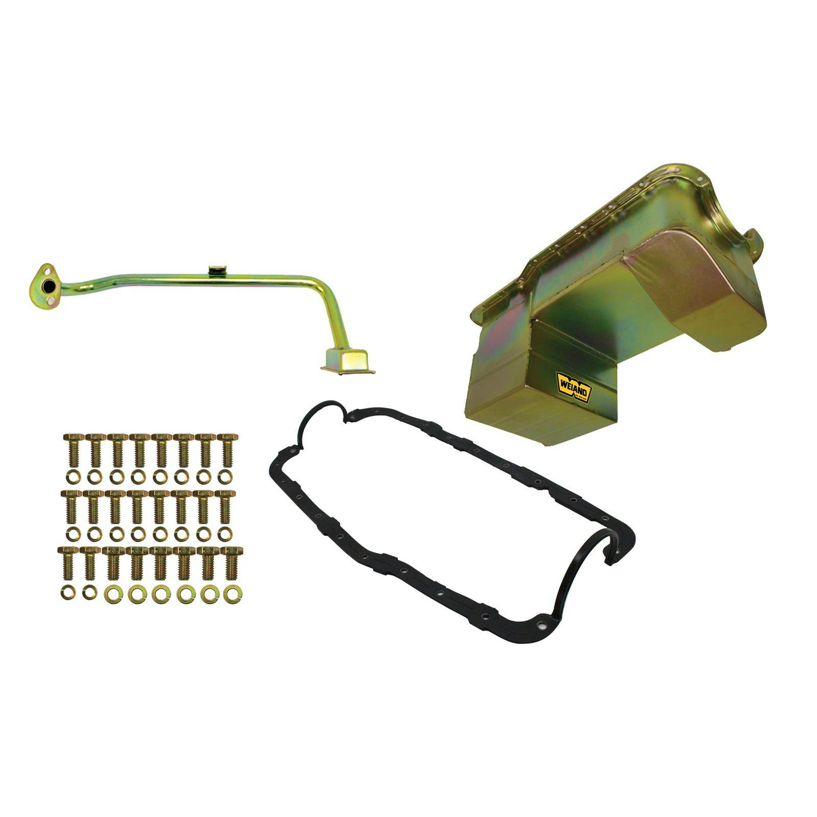 Weiand 5039WND Oil Pan Kit, Fabricated, 1979-93 Mustang, Gold