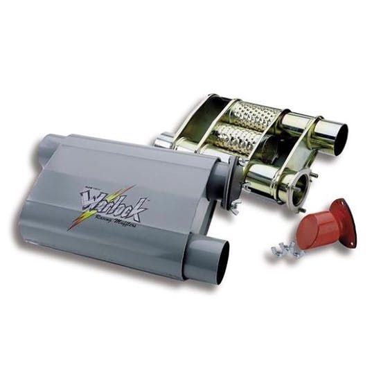 Flowtech 50552FLT Warlock BYPASS Series Racing Muffler, 2-1/2 Inch