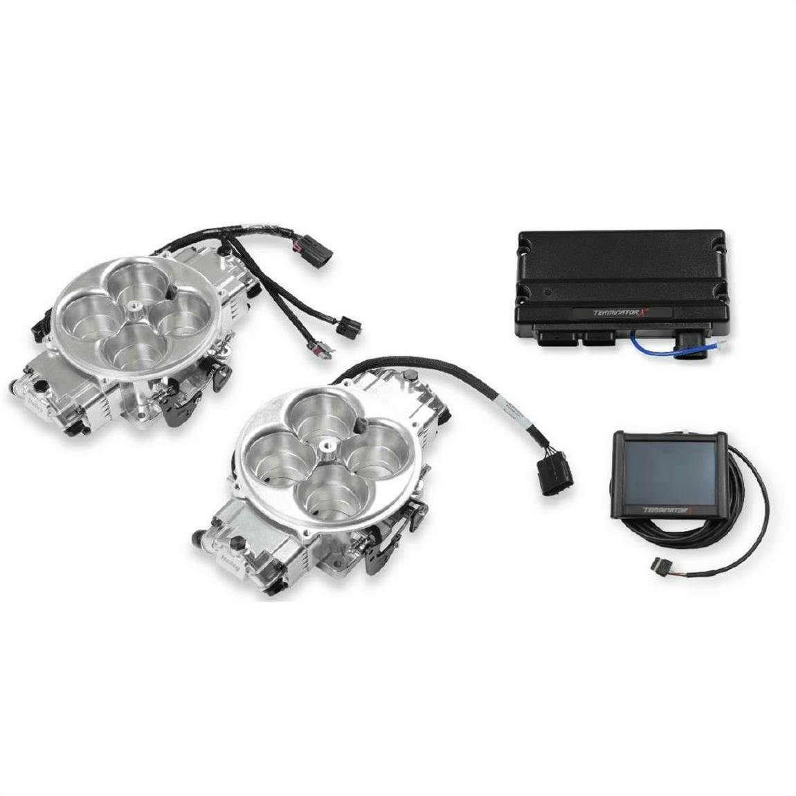 Holley 550-1080 Terminator Stealth 2X4 4500 Kit, Polished