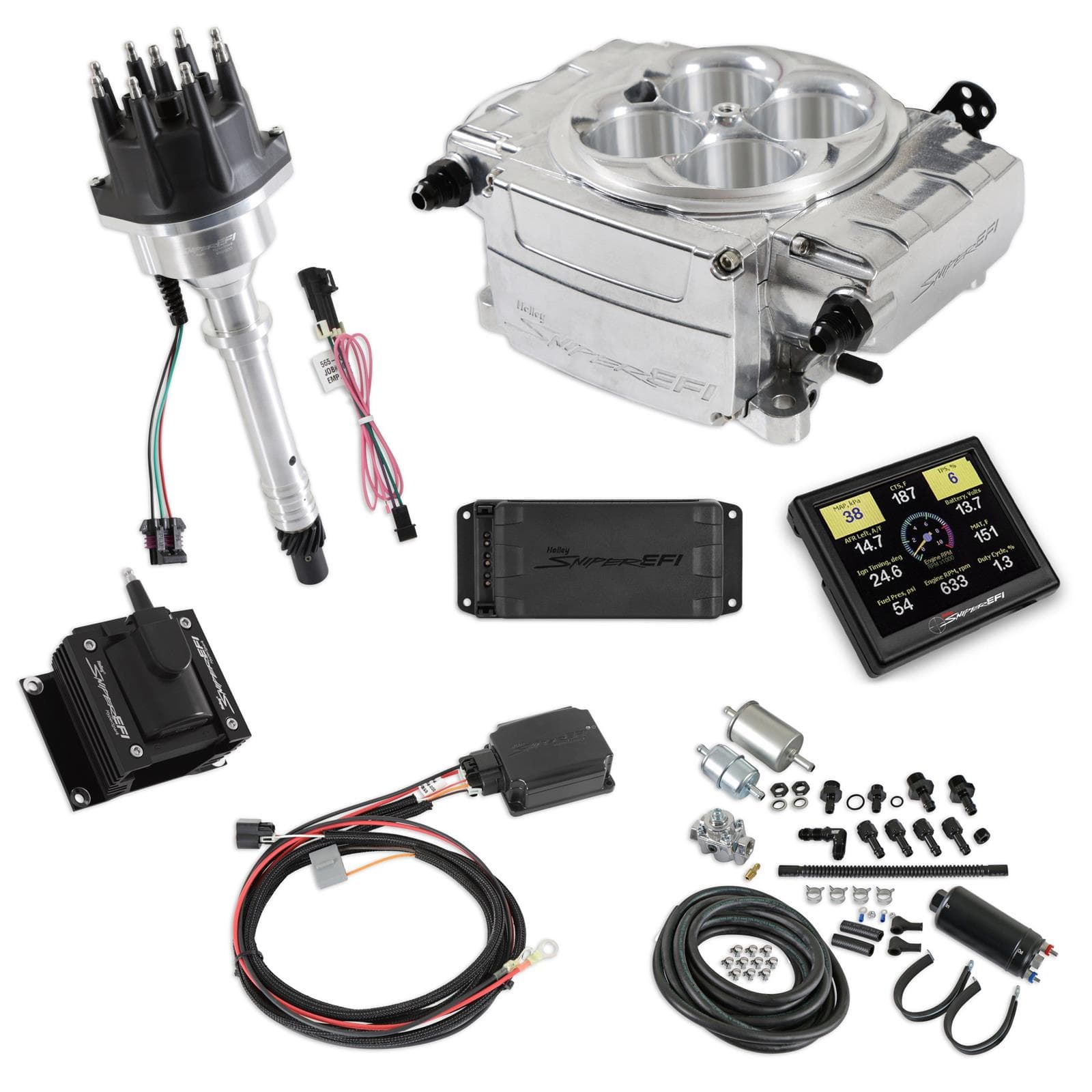 Holley Sniper 2 550-510-3PK-SBC EFI Bundle w/ HyperSpark Ignition