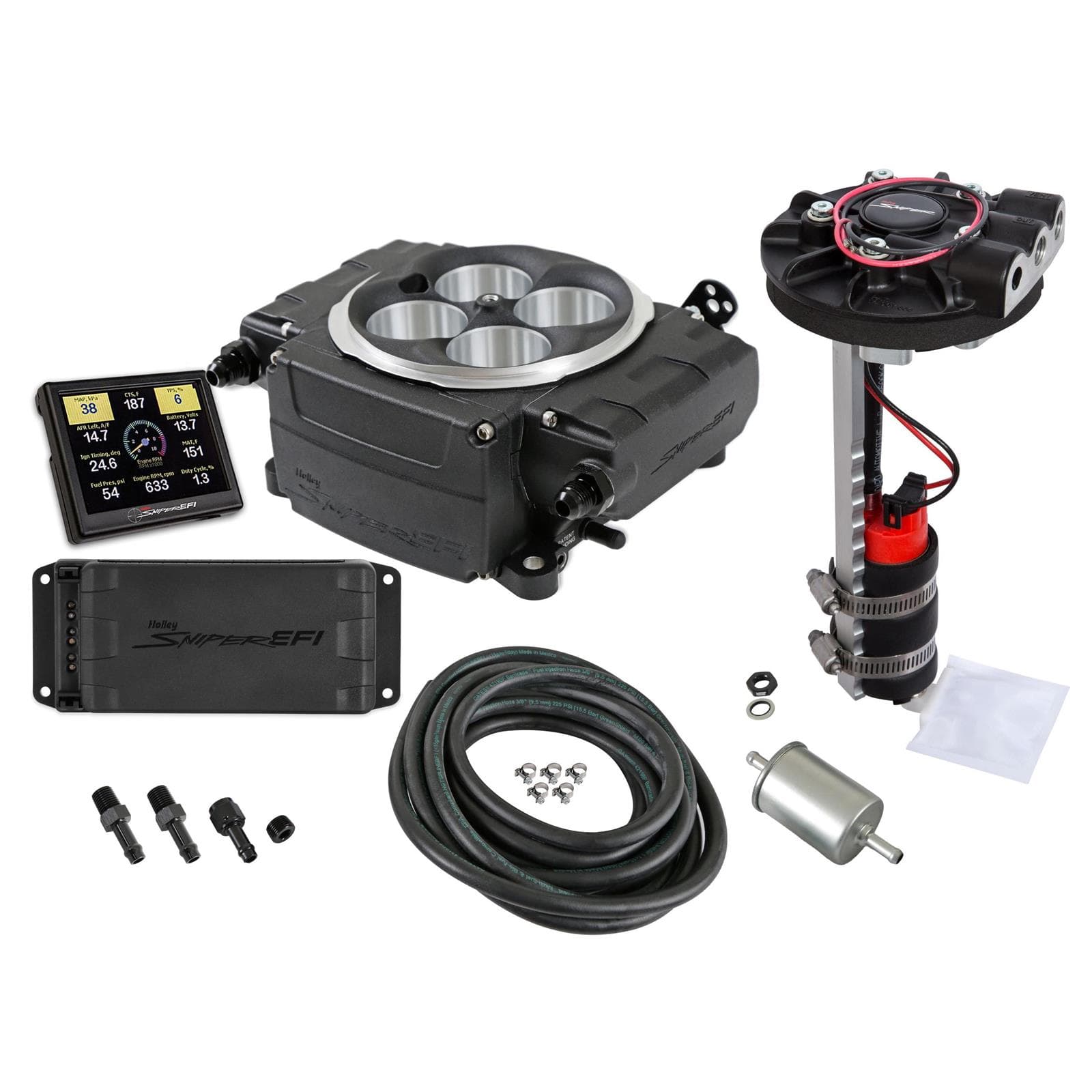 Holley Sniper 2 550-511-3PR Return Style EFI Kit, Black