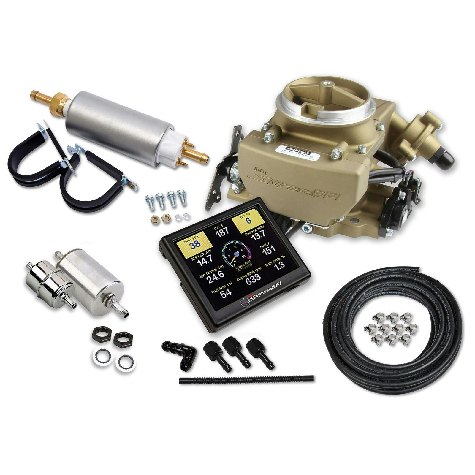 Holley Sniper 550-857K Rochester 2GC EFI Master Kit, Classic Gold