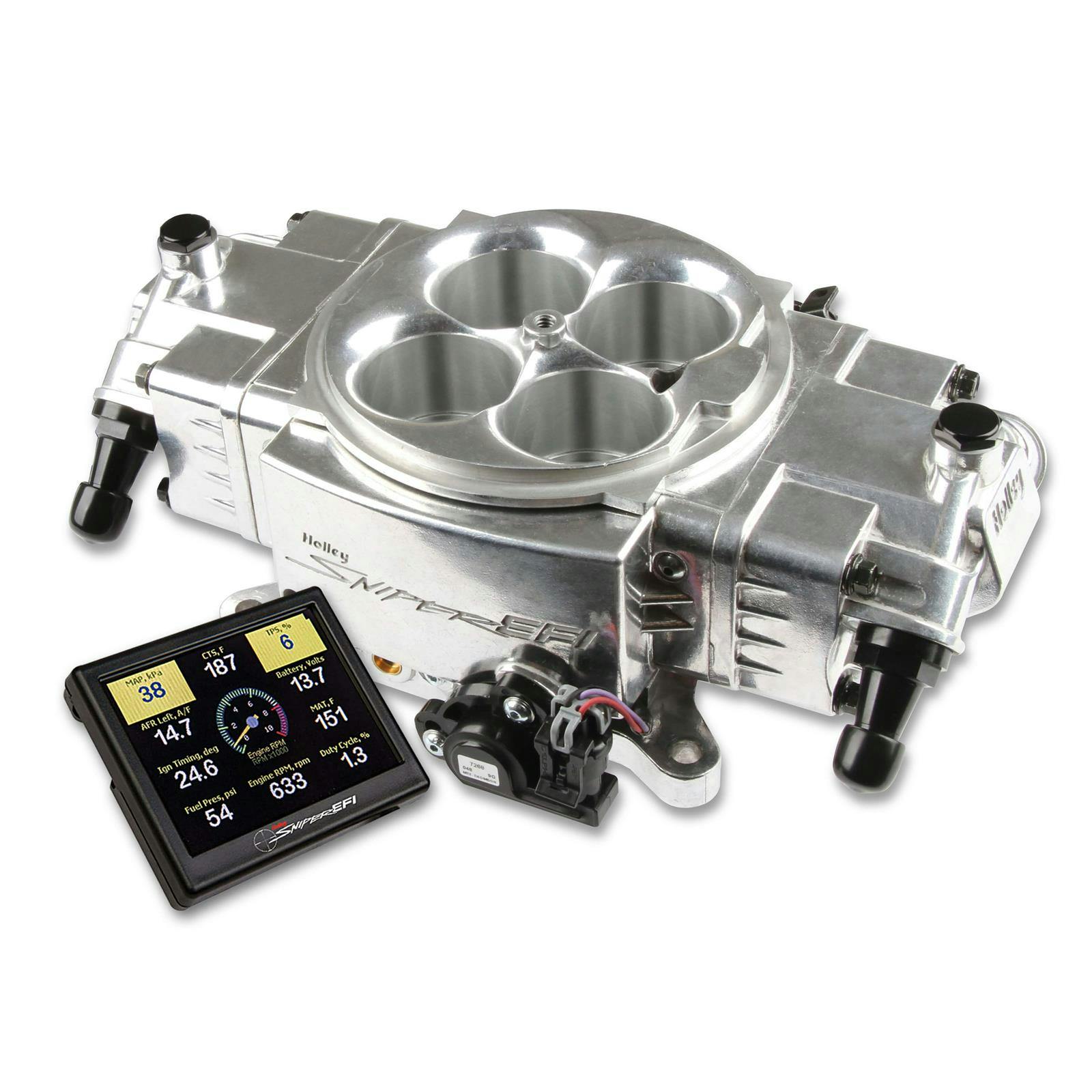 Holley Sniper 550-870K Stealth 4150 EFI Master Kit, Shiny