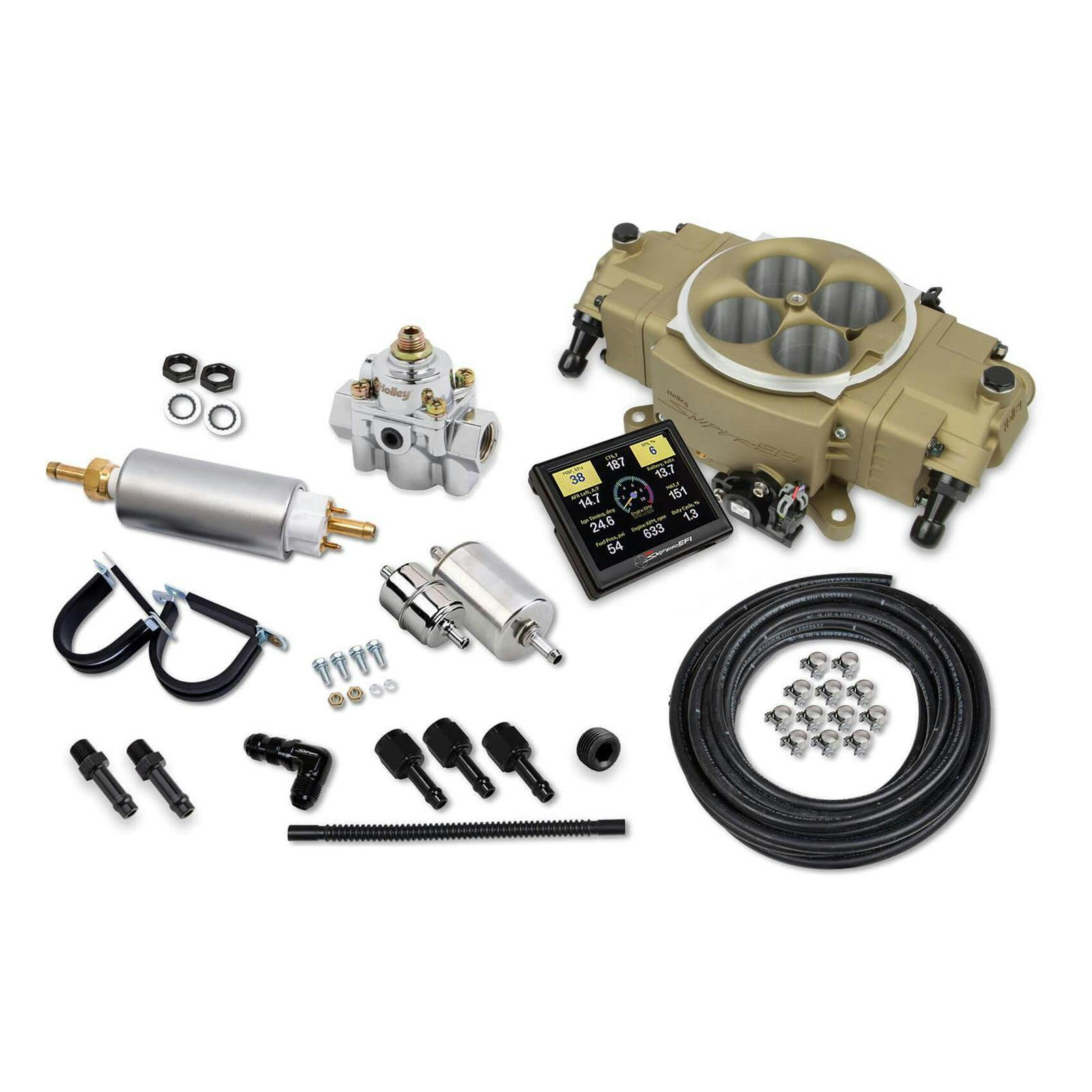 Holley Sniper 550-872K Stealth 4150 EFI Master Kit, Gold