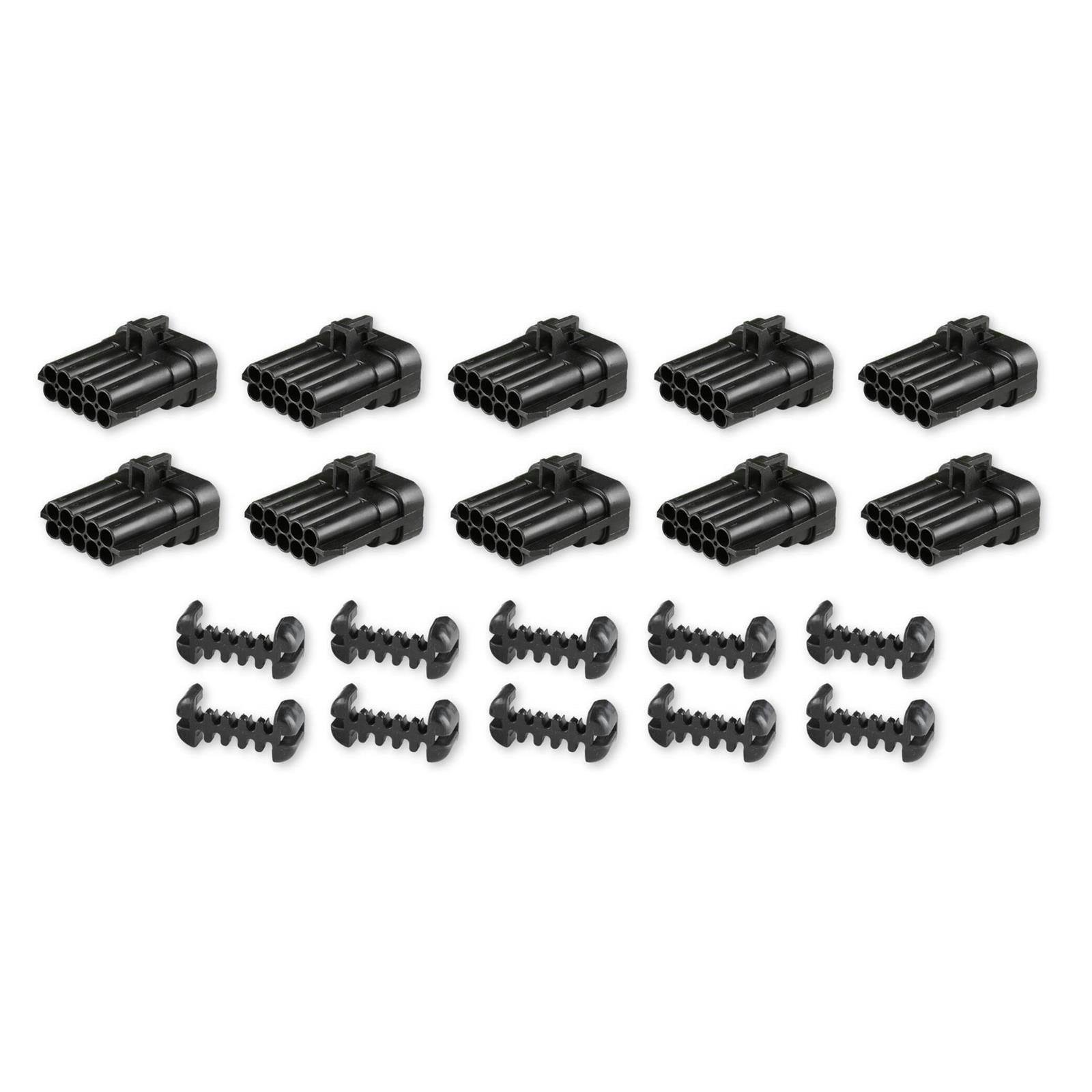 Holley 570-304 Ignition Sub Harness Connectors, 10 Cavity, Male