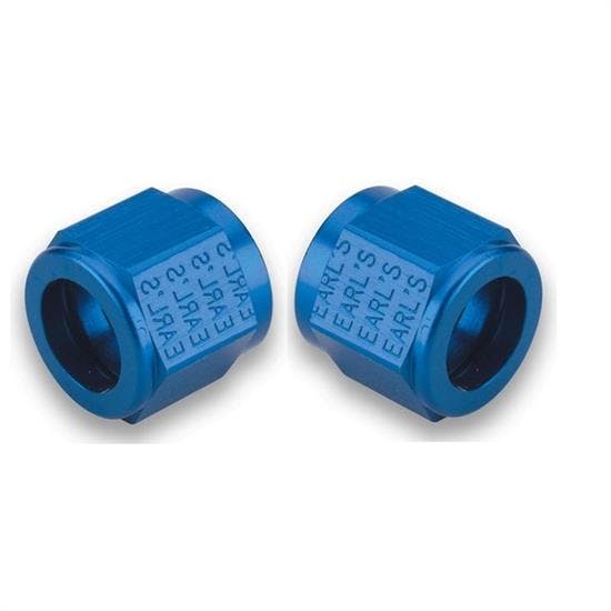 Earls 581806ERL Aluminum Tube Nut, -6 AN, Blue Anodized