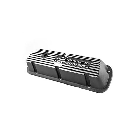 Scott Drake 6A582-B Valve Covers, Black, Bronco Logo