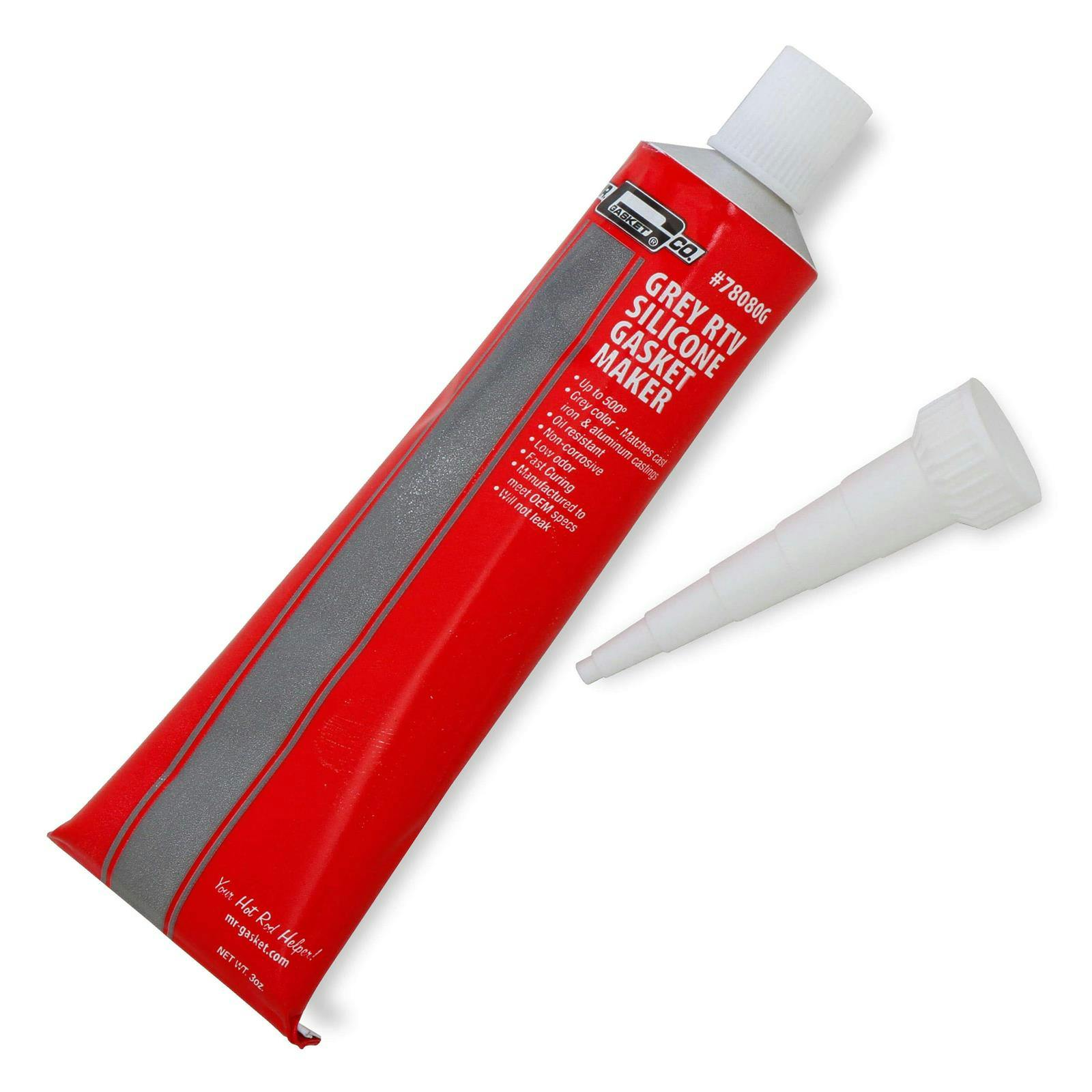 Mr Gasket 78080G Silicone RTV, Grey, 3 oz Tube
