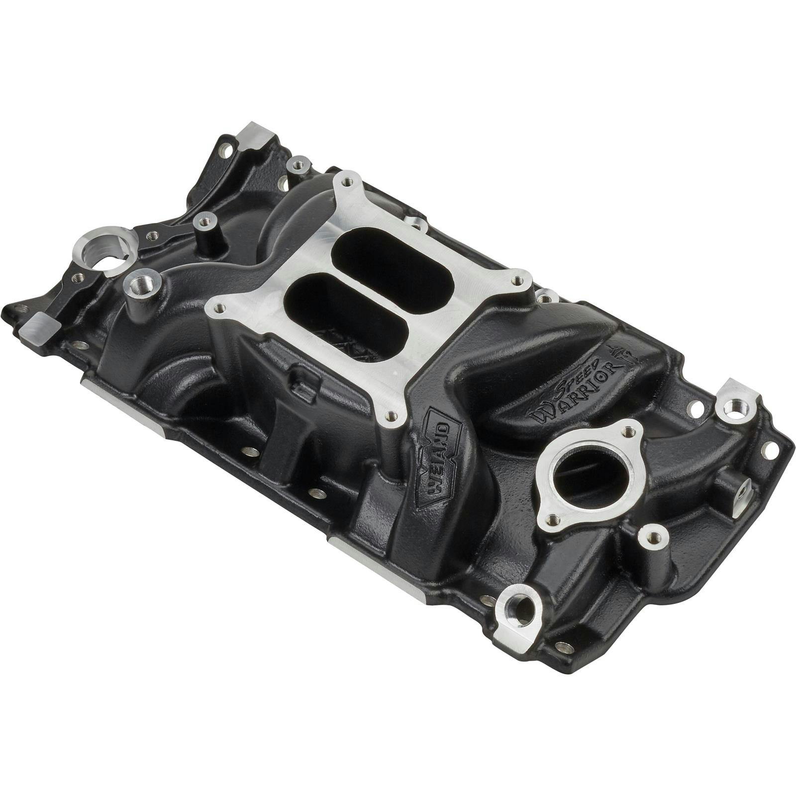 Weiand 8150BK Black Intake Manifold Non-EGR 262-400ci, 55-86 Heads