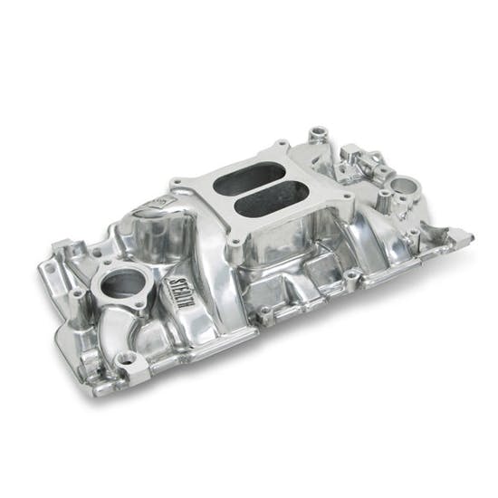 Weiand 8150P Polished Intake Manifold Non-EGR 262-400ci, 55-86 Heads