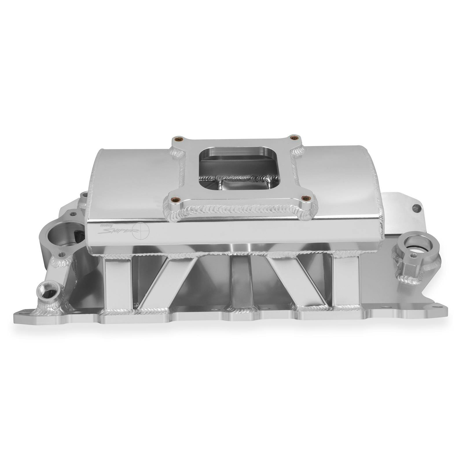 Holley Sniper 825011 Sheet Metal Intake Manifold, SBC, Silver