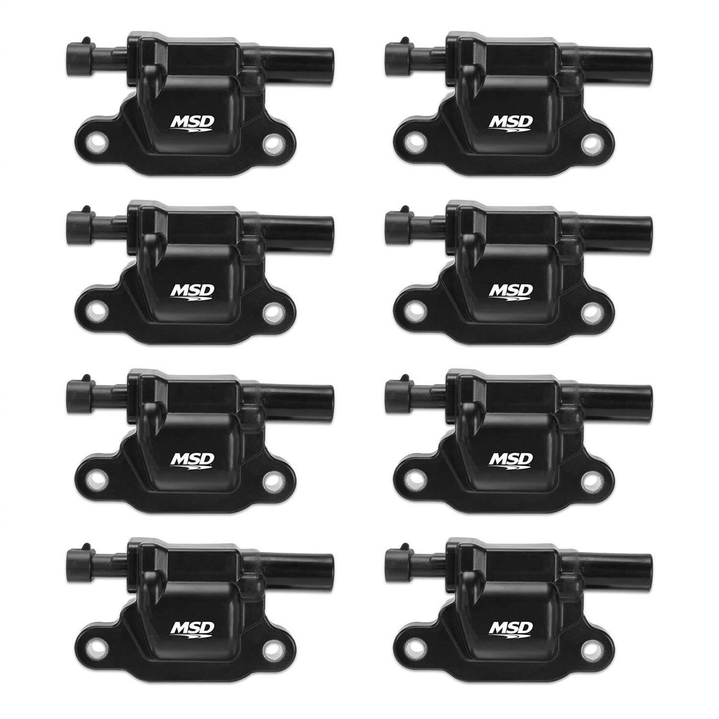 MSD 826583 Ignition Coil 99-09 GM Truck Engines, Black, 8-Pack