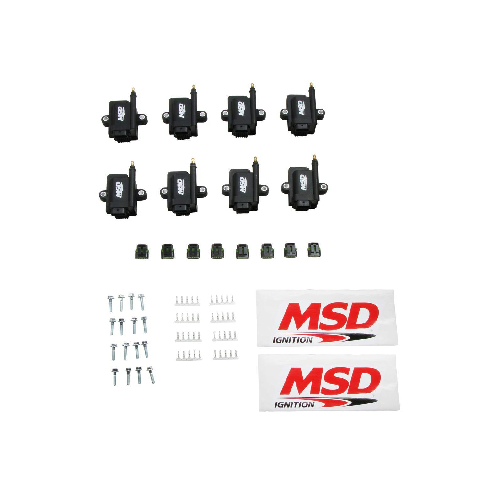 MSD 82893-8 Ignition Coil, Smart Coil, Black, 8-Pack