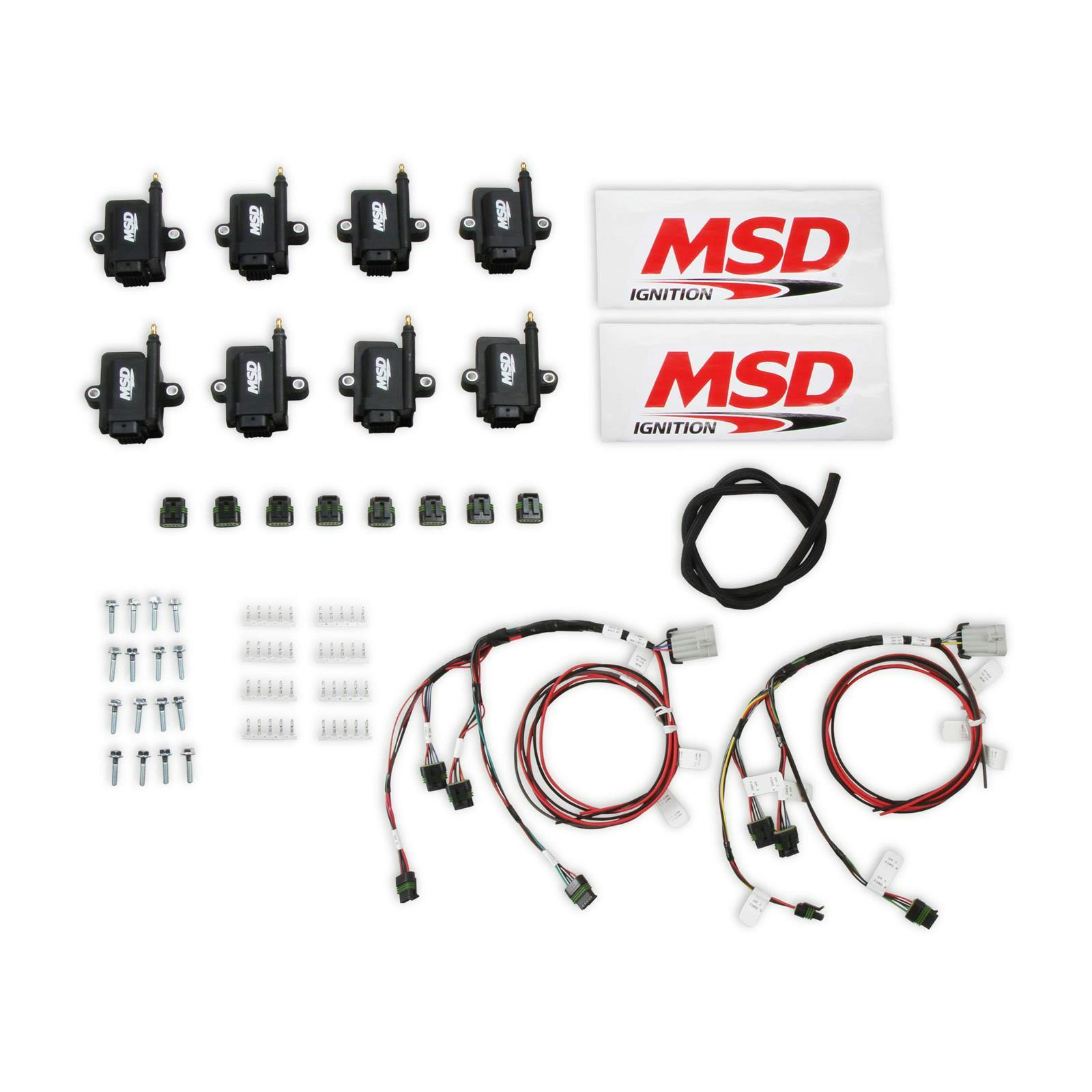 MSD 82893-KIT Ignition Coils, Smark Coil, Bigwire, Kit, Black