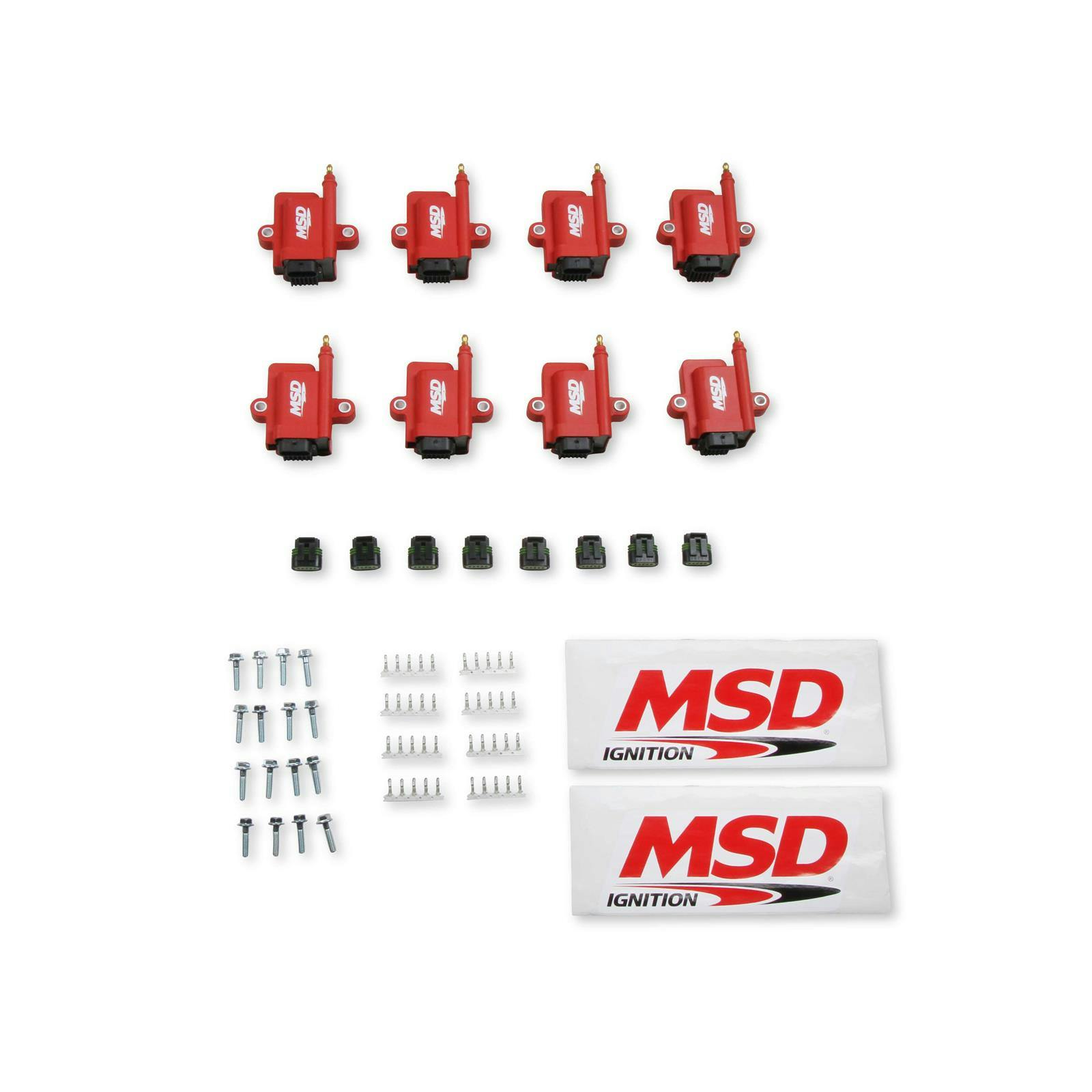 MSD 8289-8 Ignition Coil, Smart Coil, Red, 8-Pack
