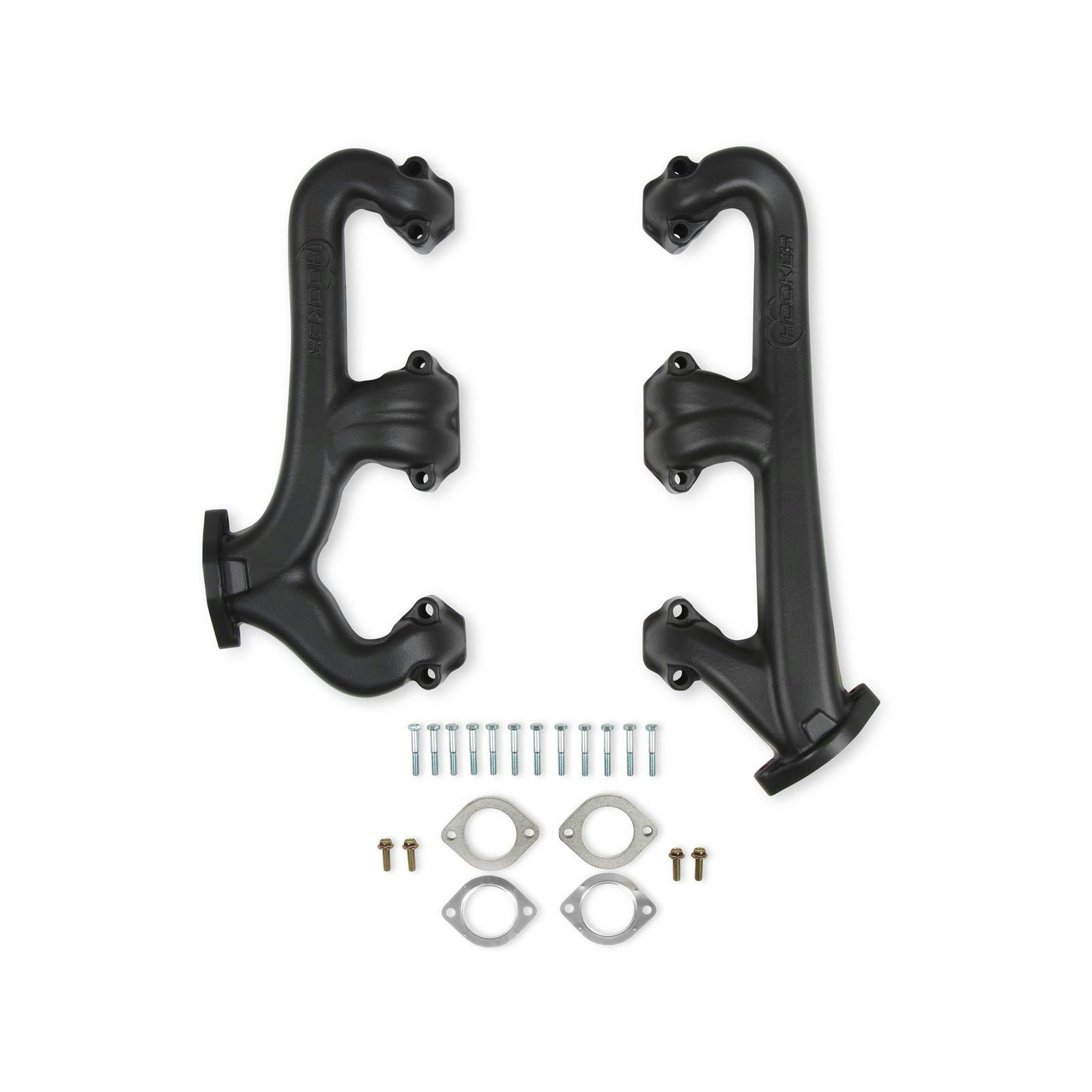 Hooker 8527-3HKR S/B Chevy Exhaust Manifolds, D-Port, Black