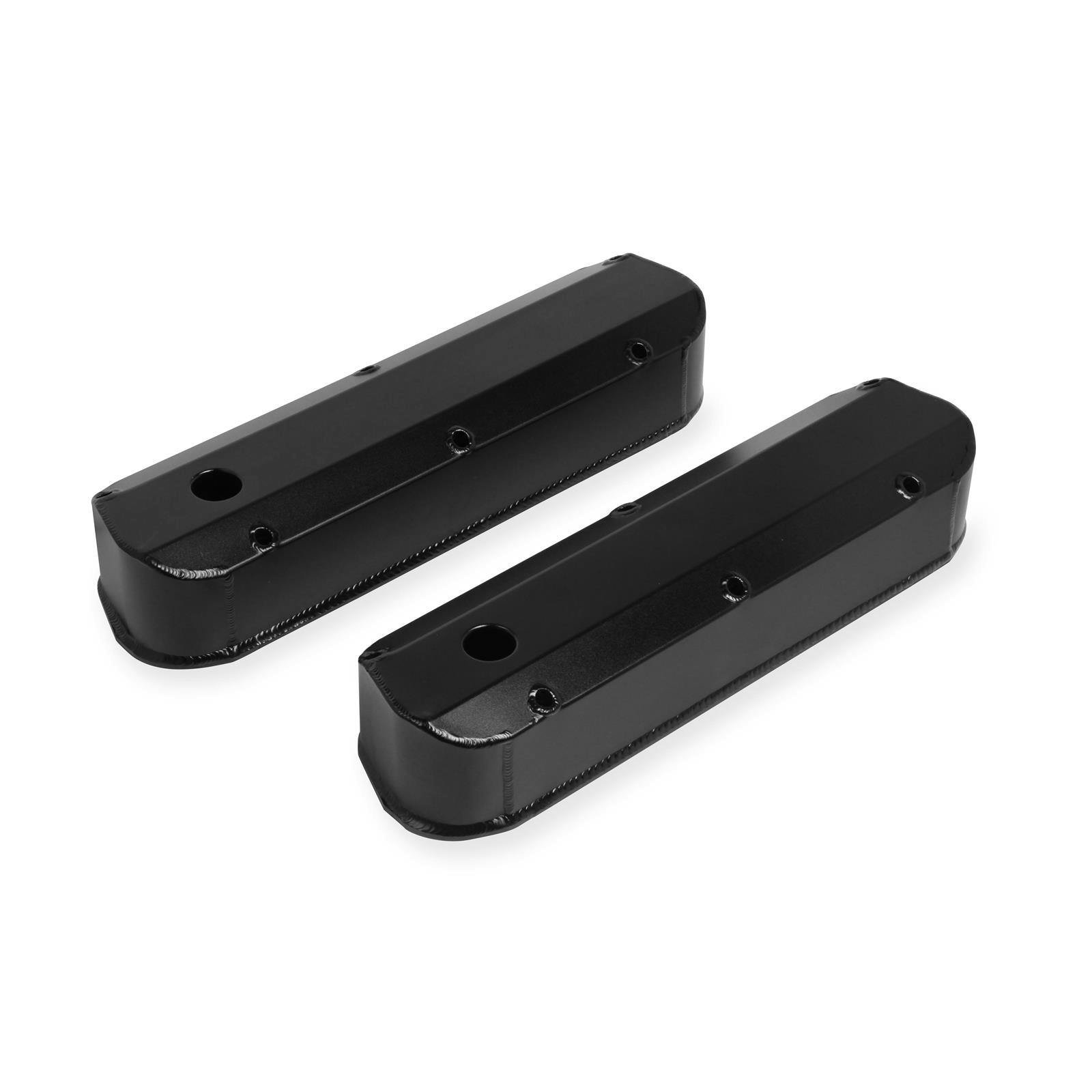 Holley Sniper 890012B Fabricated Valve Covers, 1962-85 SBF, Black
