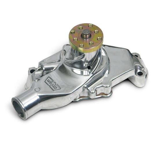 Weiand 9208P Action +Plus Aluminum SBC Short Water Pump, Polished