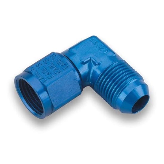 Earls 921103ERL Blue 90 Degree -3 AN Male to -3 AN Female Swivel