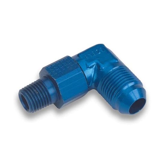 Earls 922107ERL Blue 90 Degree -8 AN Male to 1/4 Inch NPT Male Swivel