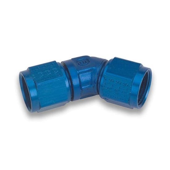 Earls 939103ERL Blue 45 Degree Low Profile -3 AN Fem to Fem Swivel