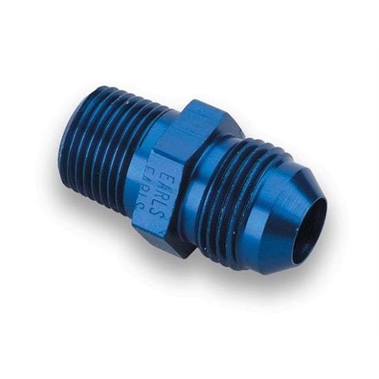 Earls 981603ERL Blue Straight -3 AN Male to 1/8 Inch NPT Adapter