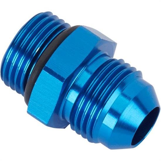Earls 985008ERL Blue -8 AN Male to3/4-16 Inch O-Ring Port Adapter