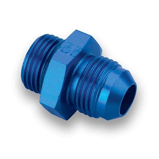 Earls 985081ERL Blue -8 AN Male to 7/8-14 Inch O-Ring Port Adapter