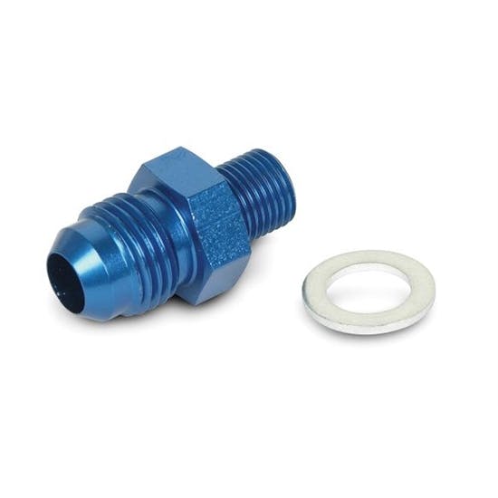 Earls 991953ERL -6 AN Male to 10mm x 1.0 Male Adapter, Blue