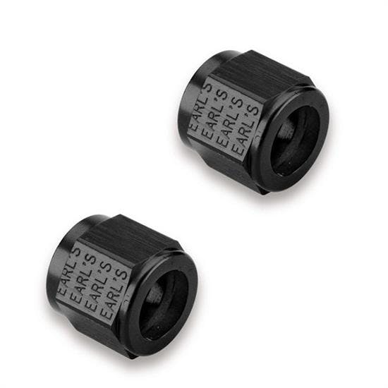 Earls AT581806ERL -6 AN Ano-Tuff Tube Nut, Anodized Aluminum, Pair