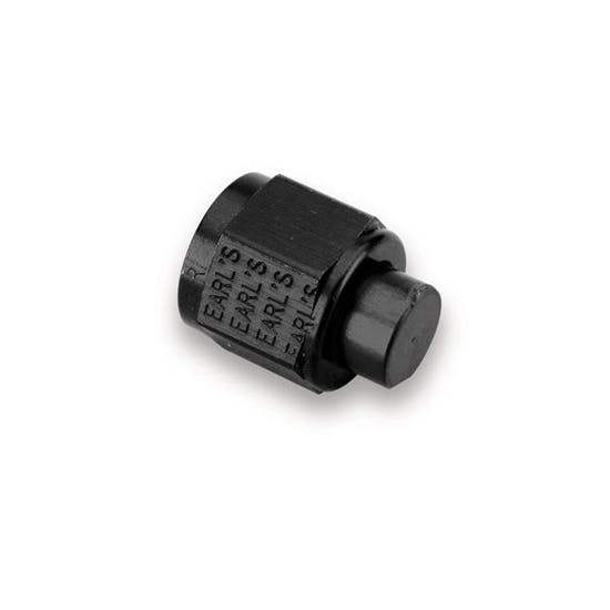 Earls AT992910ERL Aluminum -10 AN Flare Fitting Cap, Black