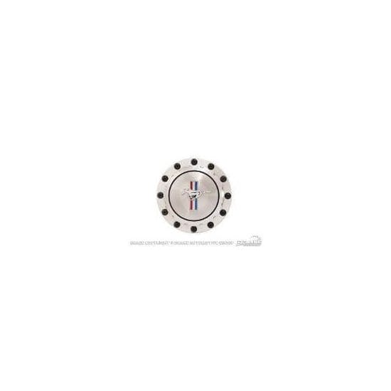 Scott Drake B-9030-H 64-73 Ford Billet Fuel Cap, Horse Emblem