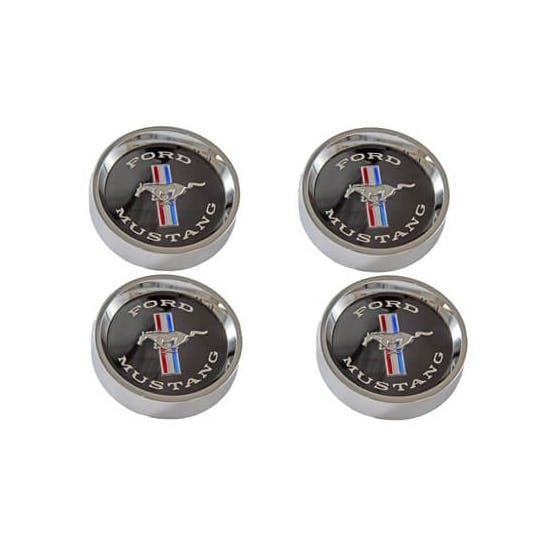 Scott Drake C5ZZ-1130-WB 65-66 Ford Styled Steel Hubcaps, Black